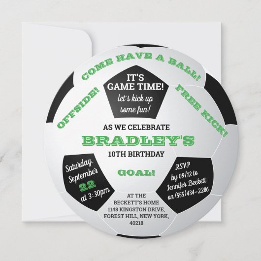 Voetbal Elke ouderdag Kaart (Voorkant)