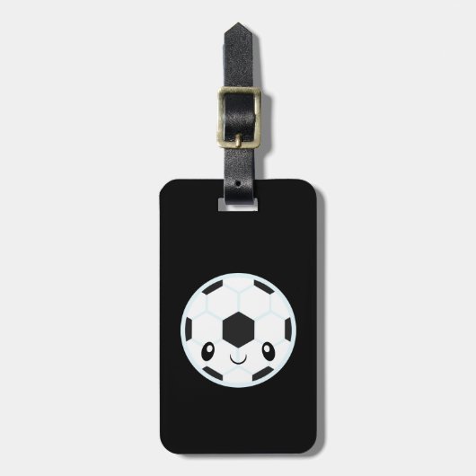 voetbal Emoji Bagagelabel (Voorkant verticaal)