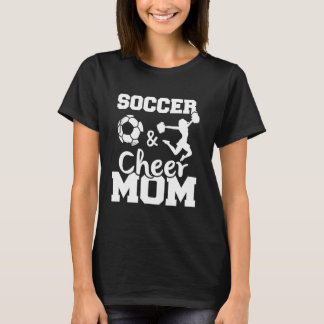 Voetbal en cheer mama grappige voetbalspeler cheer t-shirt