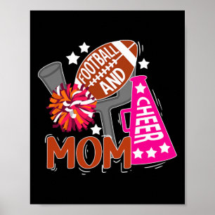 Voetbal En Cheer Moeder Beste Cheerleading En Voet Poster