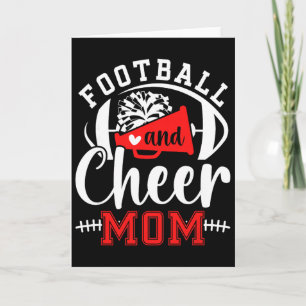 Voetbal En Cheer Moeder Cheerleading En Voetbal Mo Kaart