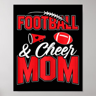 Voetbal en cheer Moeder Cheerleading Moeder Voetba Poster