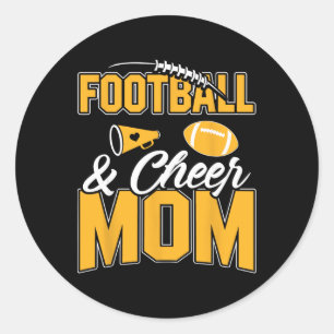 Voetbal En Cheer Moeder Cheerleading Moeder Voetba Ronde Sticker