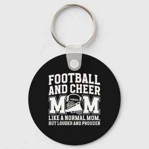 Voetbal en Cheer Moeder Grappig Cheerleading en Vo Sleutelhanger