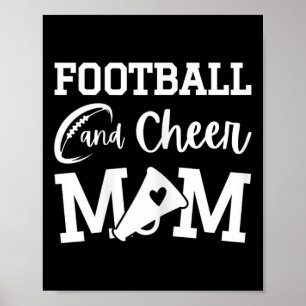 Voetbal En Cheer Moeder Groene Cheerleading  Poster
