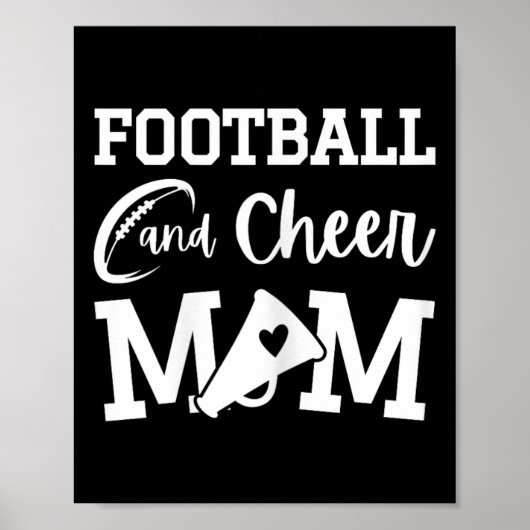 Voetbal En Cheer Moeder Groene Cheerleading Poster (Voorkant)