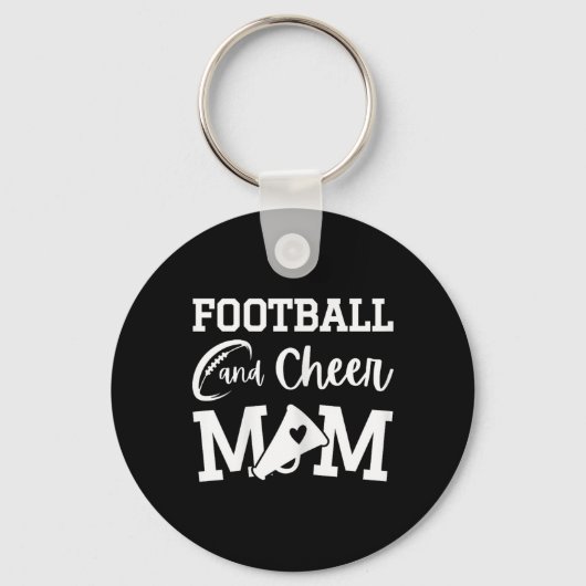 Voetbal En Cheer Moeder Groene Cheerleading  Sleutelhanger (Voorkant)