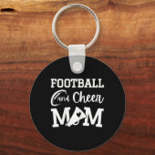 Voetbal En Cheer Moeder Groene Cheerleading  Sleutelhanger (Voorkant)