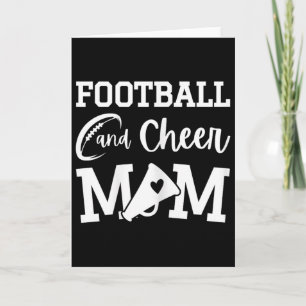 Voetbal En Cheer Moeder Koningsblauw Cheerleading Kaart