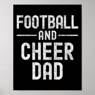 Voetbal En Cheer Papa Cheerleading Poster