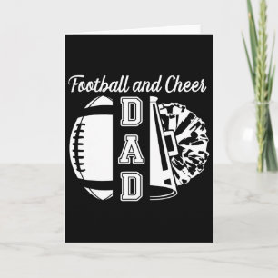 Voetbal En Cheer Papa Van Cheerleader En Voetbalsp Kaart