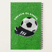Voetbal en Cleats op het veld Planner (Achterkant)