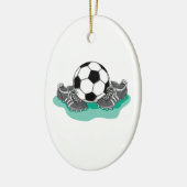 voetbal en cleats vector ontwerp keramisch ornament (Links)