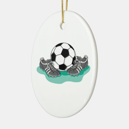 voetbal en cleats vector ontwerp keramisch ornament (Links)