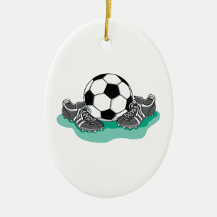 voetbal en cleats vector ontwerp keramisch ornament