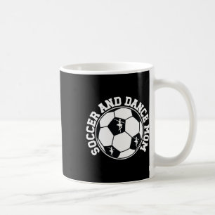 Voetbal en dans moeder trots dansen en voetbal moe koffiemok