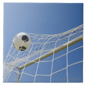 voetbal en doel 3 tegeltje (Voorkant)