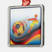 Voetbal en Football Dynamics Metalen Ornament (Links)