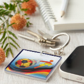 Voetbal en Football Dynamics Sleutelhanger (Voorkant Rechts)