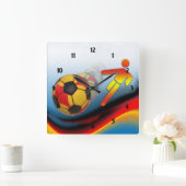 Voetbal en Football Dynamics Vierkante Klok (Huis)