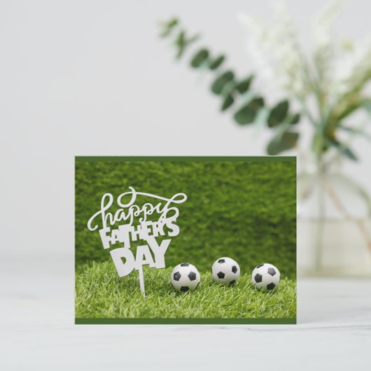 Voetbal en Happy Vaderdag voor pap Kaart (Staand voorkant)