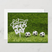 Voetbal en Happy Vaderdag voor pap Kaart (Voorkant / Achterkant)
