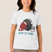 Voetbal en Helm Tri-Blend Shirt (Voorkant)