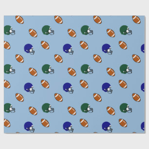 Voetbal en helmen cadeaupapier