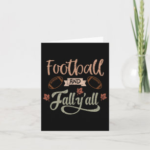 Voetbal en Herfst Y'all Fun Herfst Seizoen Quote G Kaart