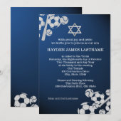 Voetbal en honkbal bar mitswa kaart (Voorkant / Achterkant)