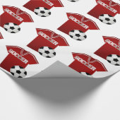 voetbal en Jersey in de Rode Zee Cadeaupapier (Hoek)
