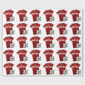 voetbal en Jersey in de Rode Zee Cadeaupapier (Vlak)