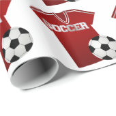voetbal en Jersey in de Rode Zee Cadeaupapier (Rol Hoek)