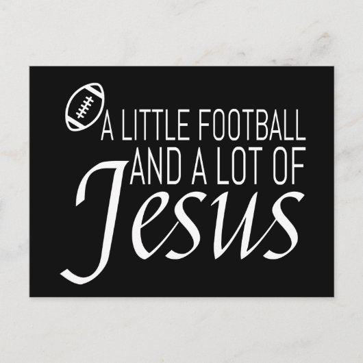 Voetbal en Jezus Briefkaart (Voorkant)