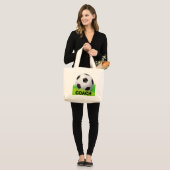 voetbal- en lakontwerp-canvas tas (Voorkant (model))