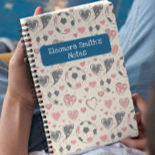Voetbal en liefde harten Kinder terug naar school Notitieboek
