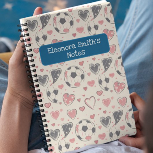 Voetbal en liefde harten Kinder terug naar school Notitieboek