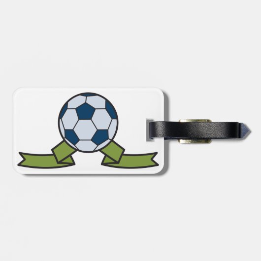 Voetbal en lint Bagagelabels (Achterkant horizontaal)
