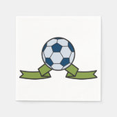 Voetbal en lint papieren servetten (Voorkant)