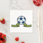 Voetbal en lint papieren servetten