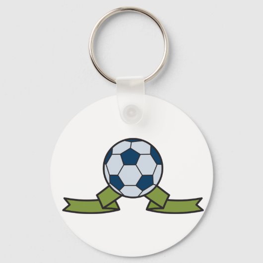 Voetbal en lint Sleutelhanger (Voorkant)