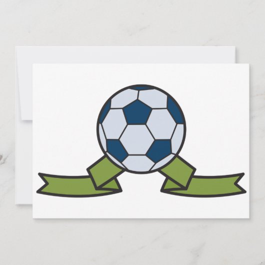 Voetbal- en lintuitnodigingen kaart (Voorkant)