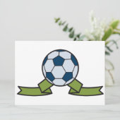 Voetbal- en lintuitnodigingen kaart (Staand voorkant)