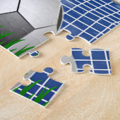 Voetbal en netto legpuzzel (Zijkant)