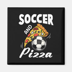 Voetbal En Pizza Shirt Grappige Pizza Liefhebber S Magneet