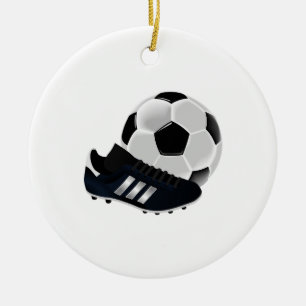 voetbal en reiniging keramisch ornament