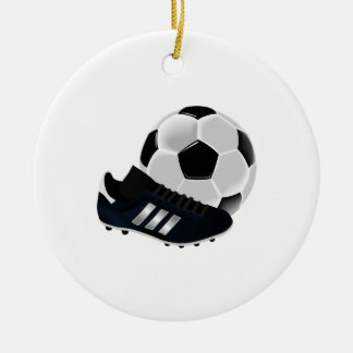 voetbal en reiniging keramisch ornament