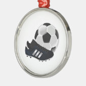 voetbal en reinigingen metalen ornament (Links)