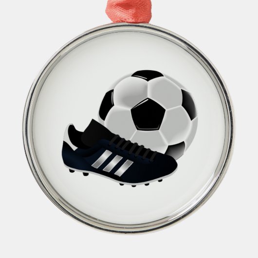 voetbal en reinigingen metalen ornament (Voorkant)