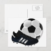 Voetbal en schoen briefkaart (Voorkant / Achterkant)